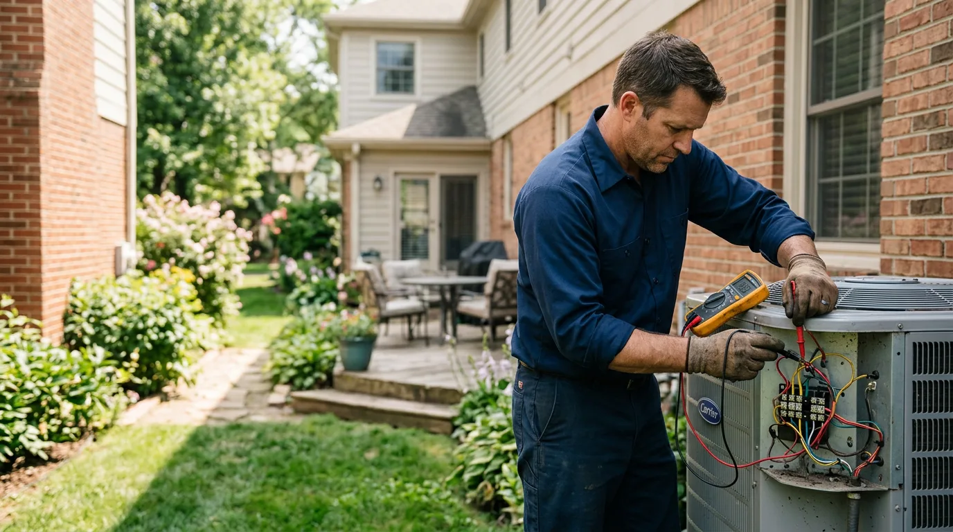 HVAC technician working near Belle Plaine, IA